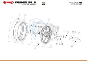 BYE-BIKE-WHITE drawing REAR WHEELS