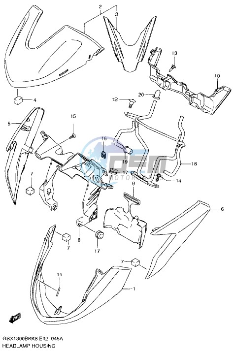 HEADLAMP HOUSING (MODEL L0)