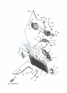 TRACER 9 MTT890 (B5UE) drawing RADIATOR & HOSE