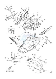 YP125RA (ABS) X-MAX 250 ABS (2DL9 2DL9 2DL9 2DL9) drawing STAND & FOOTREST