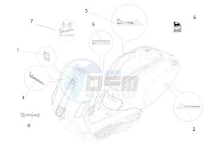 PRIMAVERA 50 2T NOABS E2-E3 (EMEA, APAC) drawing Plates - Emblems