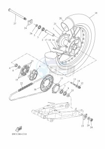 XTZ690 TENERE 700 (BW31) drawing REAR WHEEL