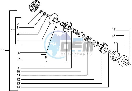 Driven pulley