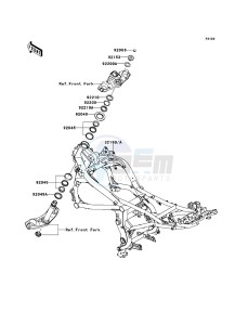 VERSYS_ABS KLE650DCF XX (EU ME A(FRICA) drawing Frame