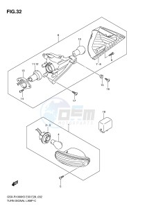 GSX-R1000 (E3-E28) drawing TURNSIGNAL LAMP