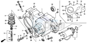 TRX500FA FOURTRAX FOREMAN drawing FRONT CRANKCASE COVER