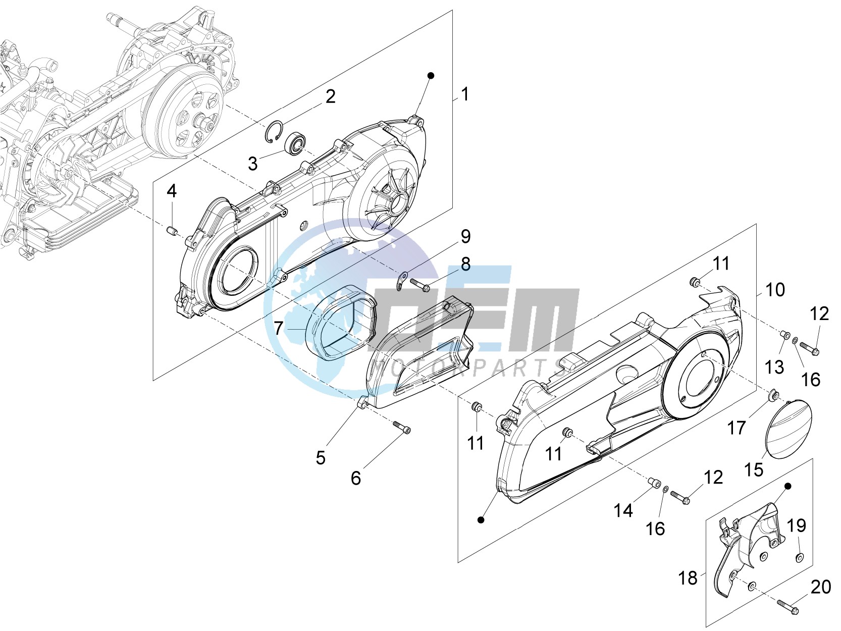 Crankcase cover - Crankcase cooling