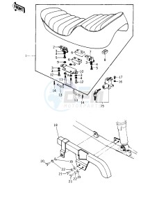 KZ 1000 B [KZ1000 LTD] (B3-B4) [KZ1000 LTD] drawing SEAT_CHAIN COVER -- 79-80 B3_B4- -