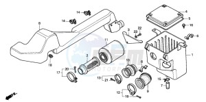 TRX200D FOURTRAX 200 drawing AIR CLEANER