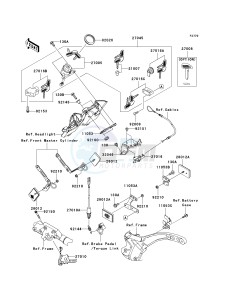 VN 2000 G [VULCAN 2000] (8F-9F) 0G9F drawing IGNITION SWITCH_LOCKS_REFLECTORS