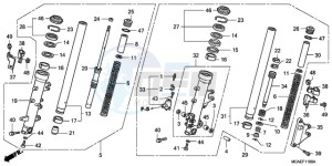 GL1800A NZ - (NZ) drawing FRONT FORK