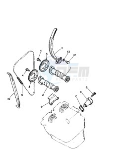 TT A 350 drawing CAMSHAFT -CHAIN