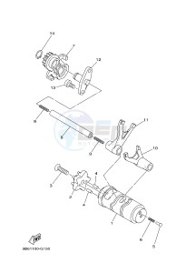 TT-R110E (B51F) drawing SHIFT CAM & FORK