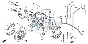 TRX350TE FOURTRAX 350 ES drawing FRONT BRAKE PANEL