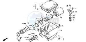 TRX300EX SPORTRAX 300EX drawing AIR CLEANER