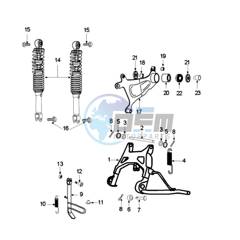 REAR SHOCK AND STAND