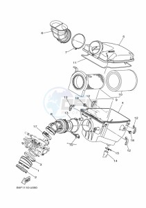 YFM700FWBD YFM7NKPAK (B5KE) drawing INTAKE