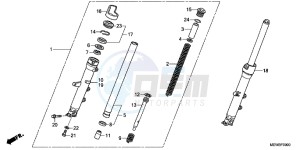 NT700VAB drawing FRONT FORK