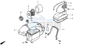 NH80MS drawing AIR CLEANER