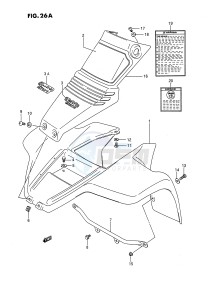 LT80 (P28) drawing FRONT FENDER (MODEL J K L)