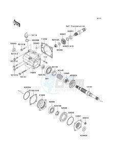 KVF 300 A [PRAIRIE 300 4X4] (A1-A4) [PRAIRIE 300 4X4] drawing FRONT BEVEL GEAR