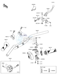 KLX110 KLX110CHF EU drawing Handlebar