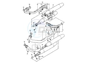 XVZ ROYAL STAR 1300 drawing EXHAUST SYSTEM