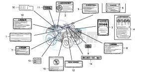 TRX500FA FOURTRAX FOREMAN drawing CAUTION LABEL (TRX500FA1/2/3/4)