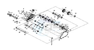 QUAD LANDER 300SL drawing CRANKCASE - DRIVE SHAFT