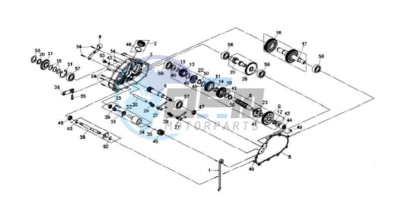 CRANKCASE - DRIVE SHAFT