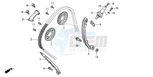 CBR600F4 drawing CAM CHAIN/TENSIONER