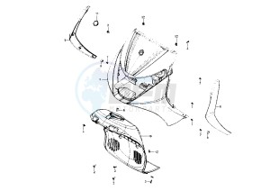 Beverly RST 125 drawing Front Shield