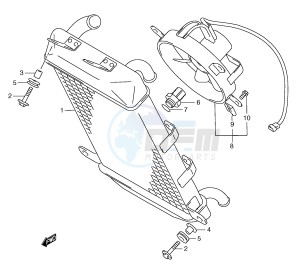 AN250 (E2) Burgman drawing RADIATOR