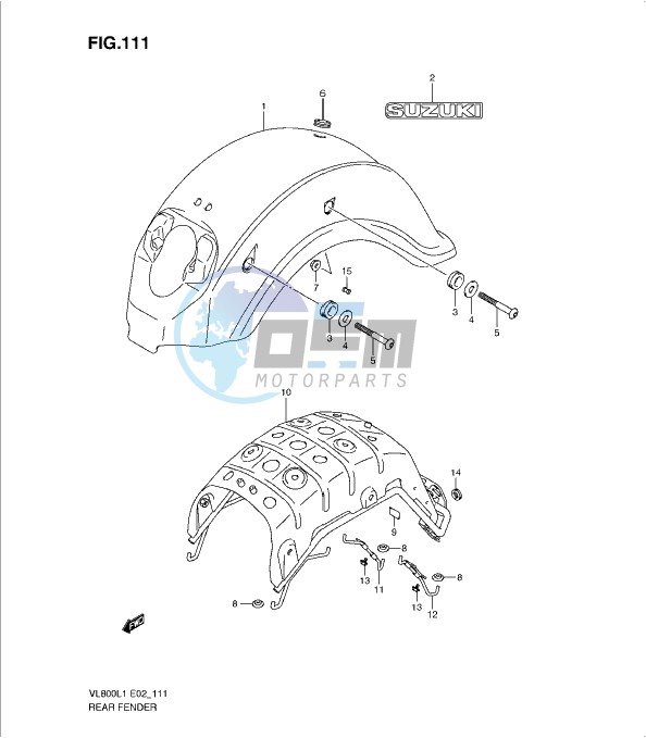 REAR FENDER (VL800L1 E19)