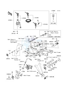 EX250 J [NINJA 250R] (J8F-J9FA) J9FA drawing IGNITION SWITCH_LOCKS_REFLECTORS