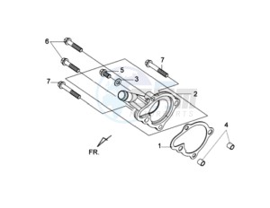 GTS 125 EFI drawing WATERPOMP COVER