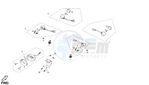 DFW - 50 CC VTHMA05A drawing HEADLAMPS - BLINKERS