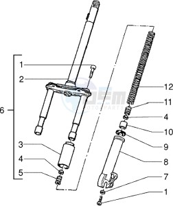 Zip 50 freno a disco drawing Steering column