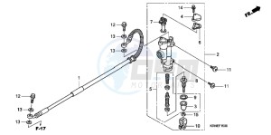 CRF250RB CRF250R ED drawing RR. BRAKE MASTER CYLINDER