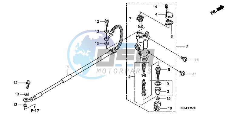 RR. BRAKE MASTER CYLINDER