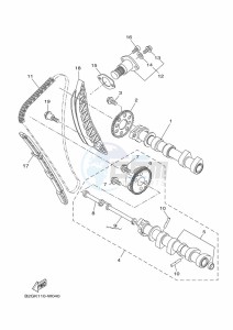 XSR700 MTM690 (BEE1) drawing CAMSHAFT & CHAIN