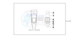 VT750C9 Korea - (KO) drawing LEATHER TANK BELT