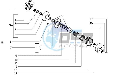 Driven pulley