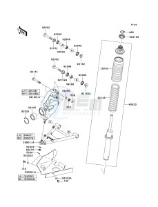 KVF 650 D ([BRUTE FORCE 650 4X4] (D6F-D9F) D6F drawing SUSPENSION