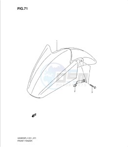 GSXF650 drawing FRONT FENDER (GSX650FL1 E24)