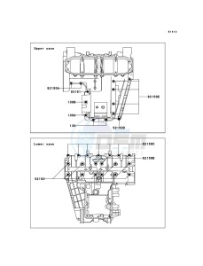 ZZR600 ZX600-E13H GB XX (EU ME A(FRICA) drawing Crankcase Bolt Pattern