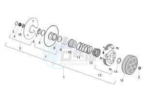 SCARABEO 50 2T CARBURATORE E4 CLASSIC (EMEA) drawing Clutch