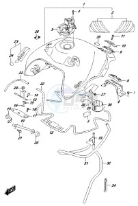 DL650 drawing FUEL TANK (DL650XAUEL7 E21)