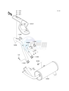 KAF 620 J [MULE 3010 TRANS 4X4] (J1) J1 drawing MUFFLER-- S- -