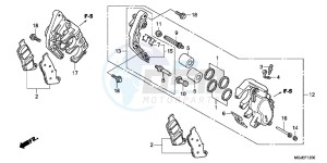 CBF1000FC CBF1000F E drawing FRONT BRAKE CALIPER (CBF1000F)